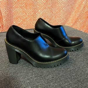 Dr. Martens black leather Cordelia heels size 11. Like new. Worn twice.